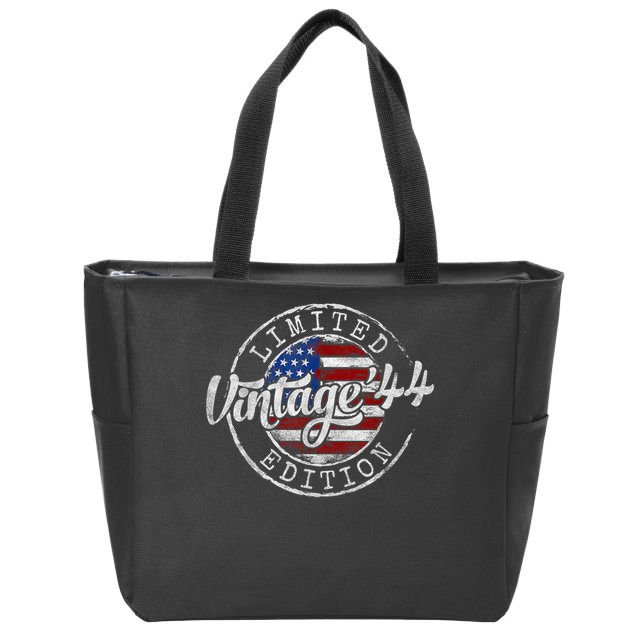 Vintage 1944 81st Birthday 81 Year Old Zip Tote Bag