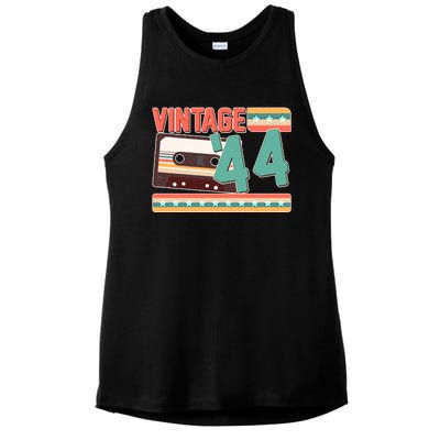 Vintage 1944 80th Birthday Cassette Tape Ladies PosiCharge Tri-Blend Wicking Tank