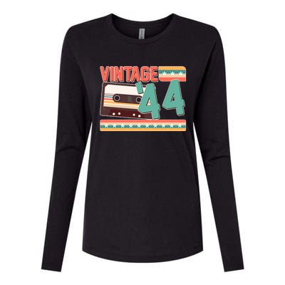 Vintage 1944 80th Birthday Cassette Tape Womens Cotton Relaxed Long Sleeve T-Shirt