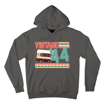 Vintage 1944 80th Birthday Cassette Tape Tall Hoodie