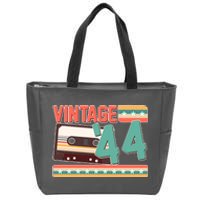 Vintage 1944 80th Birthday Cassette Tape Zip Tote Bag