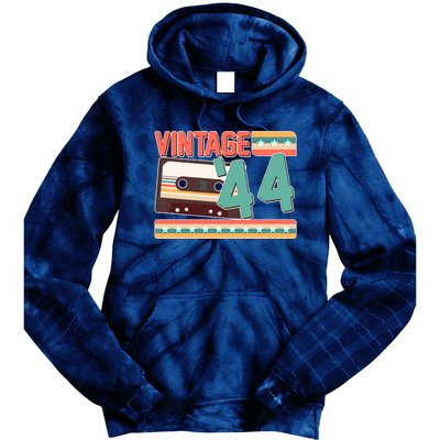 Vintage 1944 80th Birthday Cassette Tape Tie Dye Hoodie