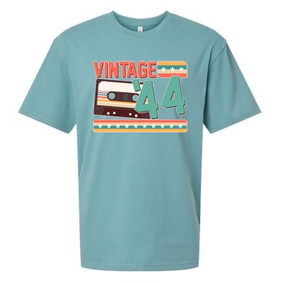 Vintage 1944 80th Birthday Cassette Tape Sueded Cloud Jersey T-Shirt