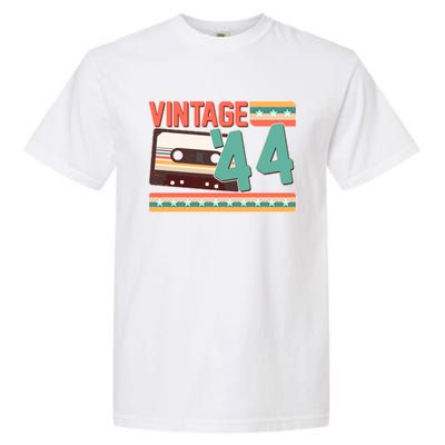 Vintage 1944 80th Birthday Cassette Tape Garment-Dyed Heavyweight T-Shirt