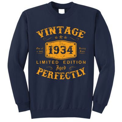 Vintage 1934 88 Birthday Gifts 88th Birthday Gifts Tall Sweatshirt