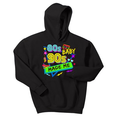 Vintage 1980s 80S Baby 1990s 90S Made Me Retro Nostalgia Kids Hoodie