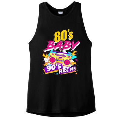 Vintage 1980s 80's Baby 90's Made Me Funny 80's Ladies PosiCharge Tri-Blend Wicking Tank