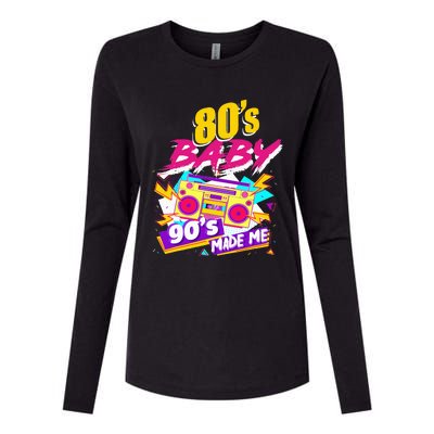 Vintage 1980s 80's Baby 90's Made Me Funny 80's Womens Cotton Relaxed Long Sleeve T-Shirt