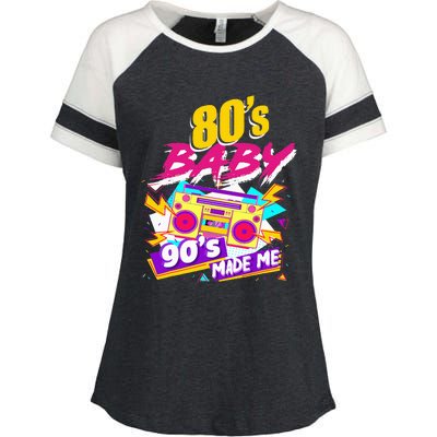 Vintage 1980s 80's Baby 90's Made Me Funny 80's Enza Ladies Jersey Colorblock Tee