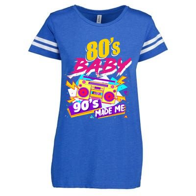 Vintage 1980s 80's Baby 90's Made Me Funny 80's Enza Ladies Jersey Football T-Shirt