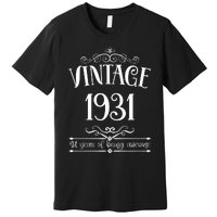 Vintage 1931 94 Years Of Being Awesome 94th Birthday Premium T-Shirt