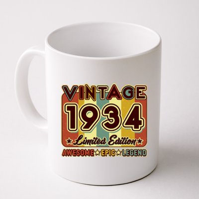 Vintage 1934 90th Birthday Limited Edition Awesome Epic Legend Coffee Mug