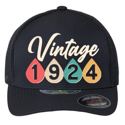 Vintage 1934 90th Birthday Retro Teardrop Design Flexfit Unipanel Trucker Cap