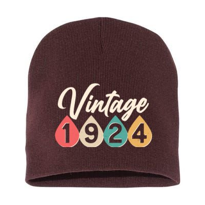 Vintage 1934 90th Birthday Retro Teardrop Design Short Acrylic Beanie