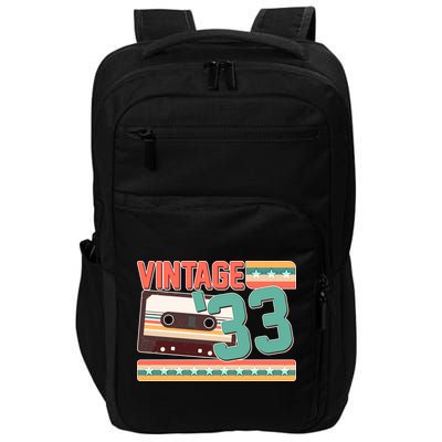 Vintage 1933 90th Birthday Cassette Tape Impact Tech Backpack