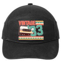 Vintage 1933 90th Birthday Cassette Tape 7-Panel Snapback Hat