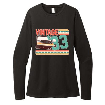 Vintage 1933 90th Birthday Cassette Tape Womens CVC Long Sleeve Shirt