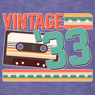 Vintage 1933 90th Birthday Cassette Tape T-Shirt