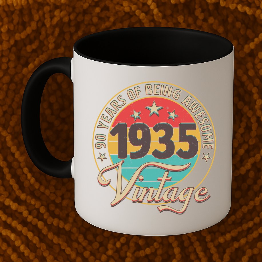 Vintage 1935 90 Years Of Being Awesome Mug