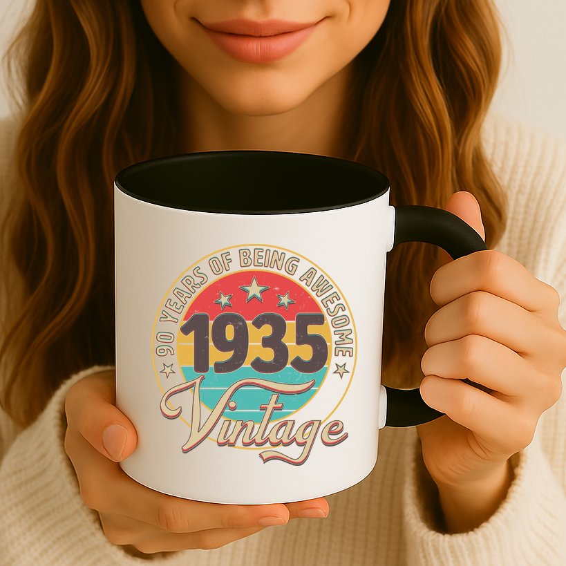 Vintage 1935 90 Years Of Being Awesome Mug