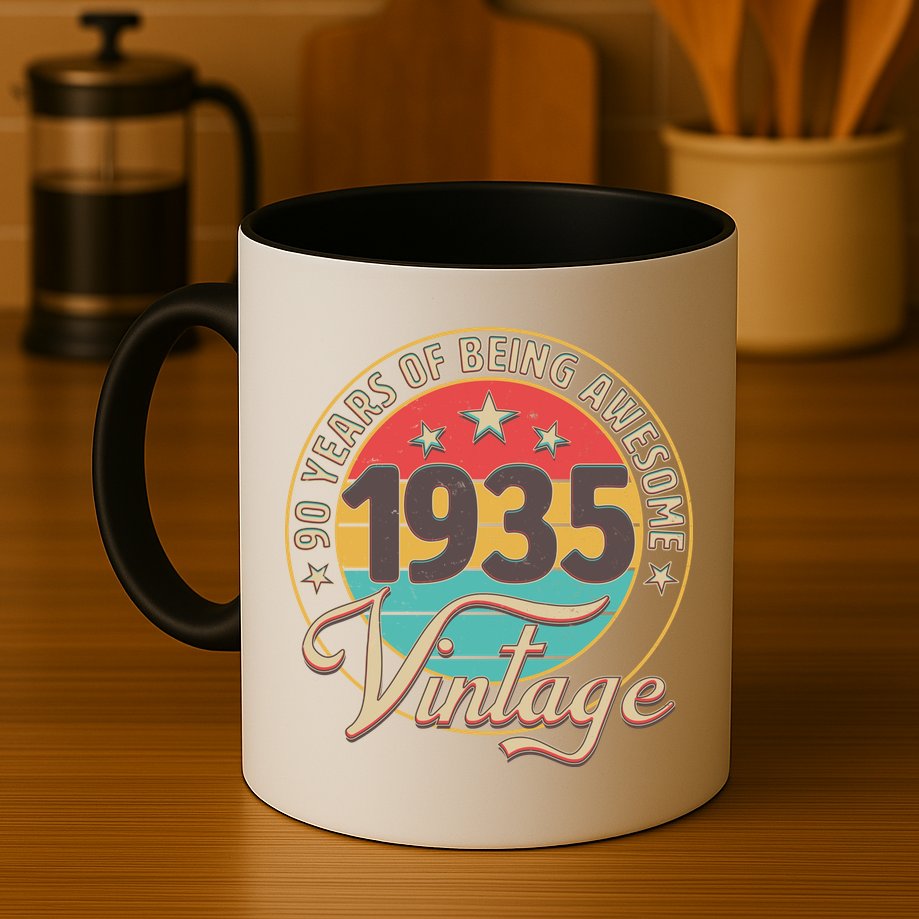Vintage 1935 90 Years Of Being Awesome Mug