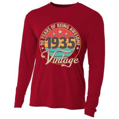 Vintage 1935 90 Years Of Being Awesome Cooling Performance Long Sleeve Crew