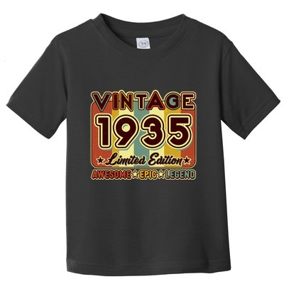Vintage 1935 90th Birthday Limited Edition Awesome Epic Legend Toddler T-Shirt