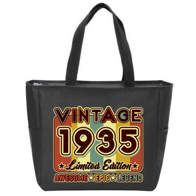 Vintage 1935 90th Birthday Limited Edition Awesome Epic Legend Zip Tote Bag