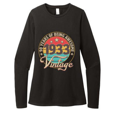 Vintage 1933 90 Years Of Being Awesome Womens CVC Long Sleeve Shirt