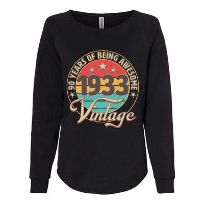 Vintage 1933 90 Years Of Being Awesome Womens California Wash Sweatshirt