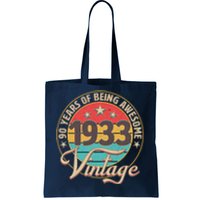 Vintage 1933 90 Years Of Being Awesome Tote Bag