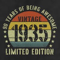 Vintage 1935 90th Birthday Gifts 90 Year Old Beanie