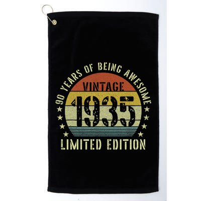 Vintage 1935 90th Birthday Gifts 90 Year Old Golf Towel
