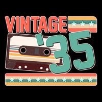Vintage 1935 90th Birthday Cassette Tape Apron