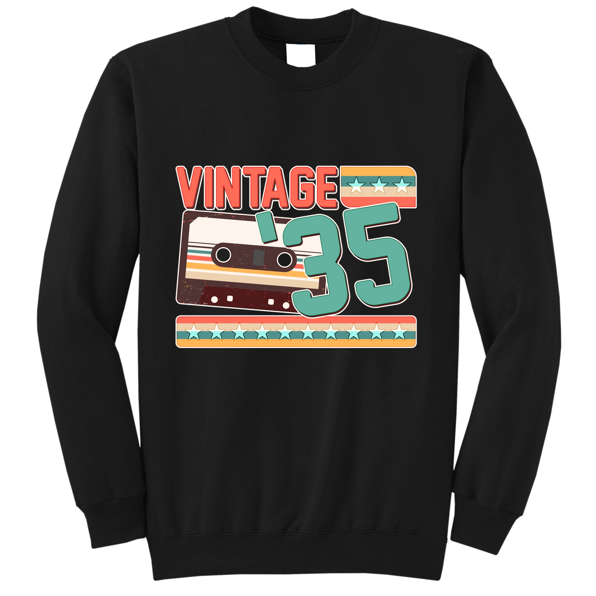 Vintage 1935 90th Birthday Cassette Tape Sweatshirt
