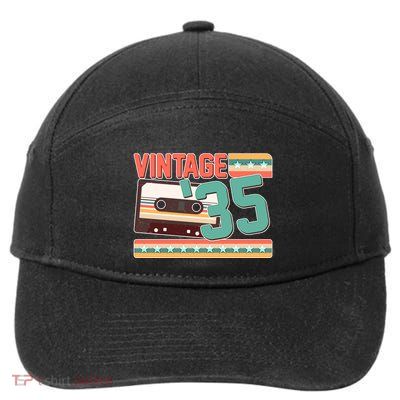 Vintage 1935 90th Birthday Cassette Tape 7-Panel Snapback Hat