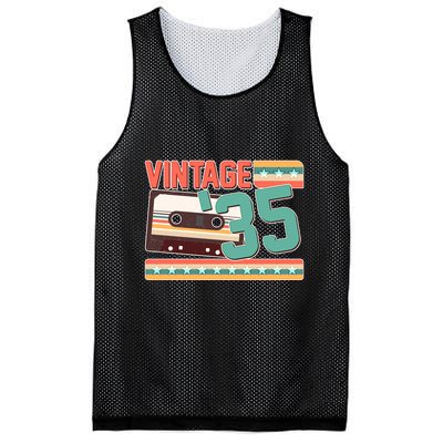 Vintage 1935 90th Birthday Cassette Tape Mesh Reversible Basketball Jersey Tank