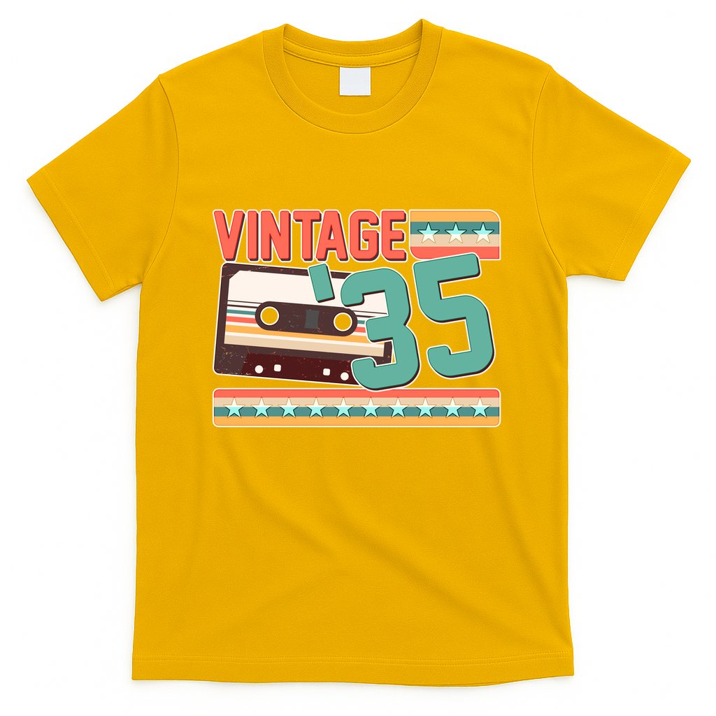 Vintage 1935 90th Birthday Cassette Tape T-Shirt