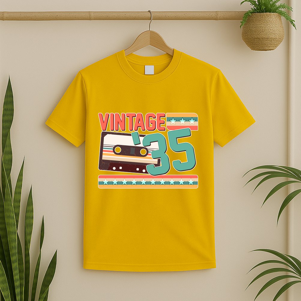 Vintage 1935 90th Birthday Cassette Tape T-Shirt