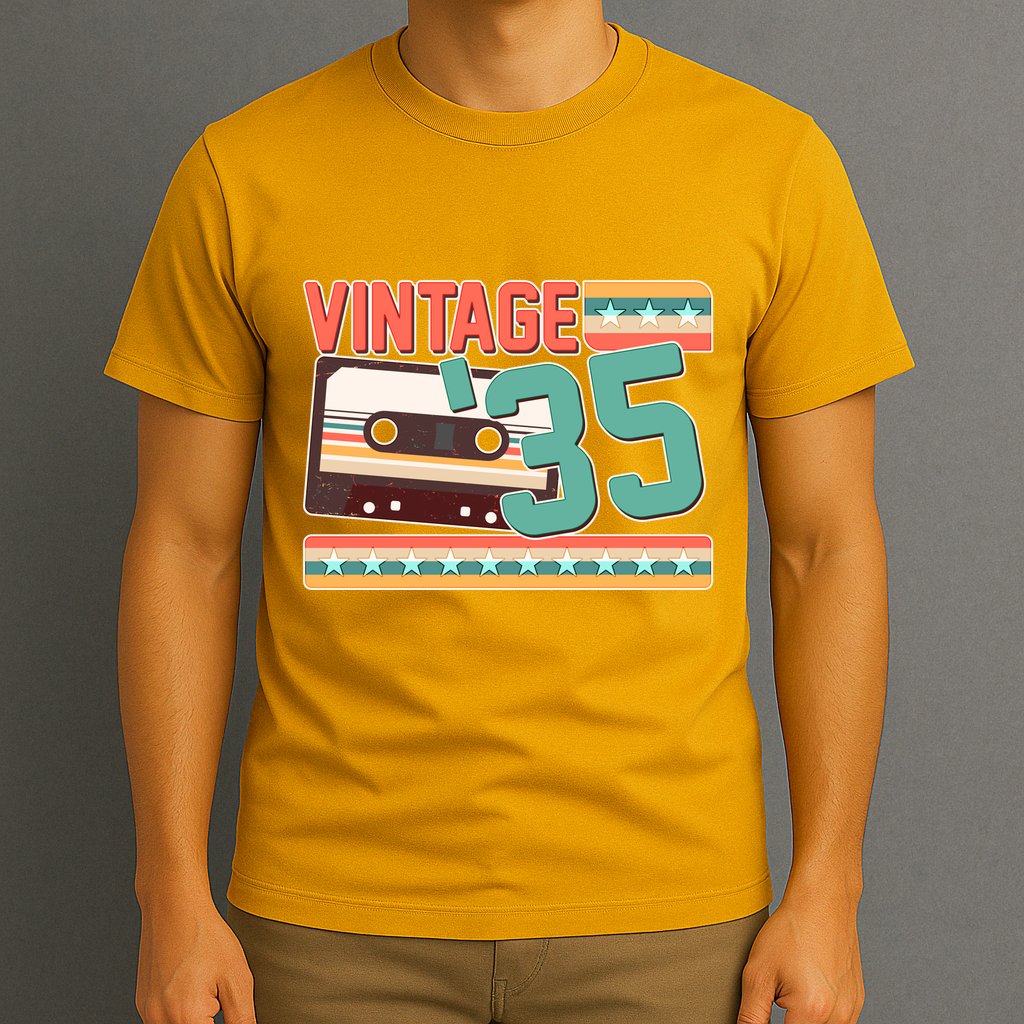 Vintage 1935 90th Birthday Cassette Tape T-Shirt