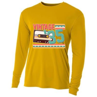 Vintage 1935 90th Birthday Cassette Tape Cooling Performance Long Sleeve Crew