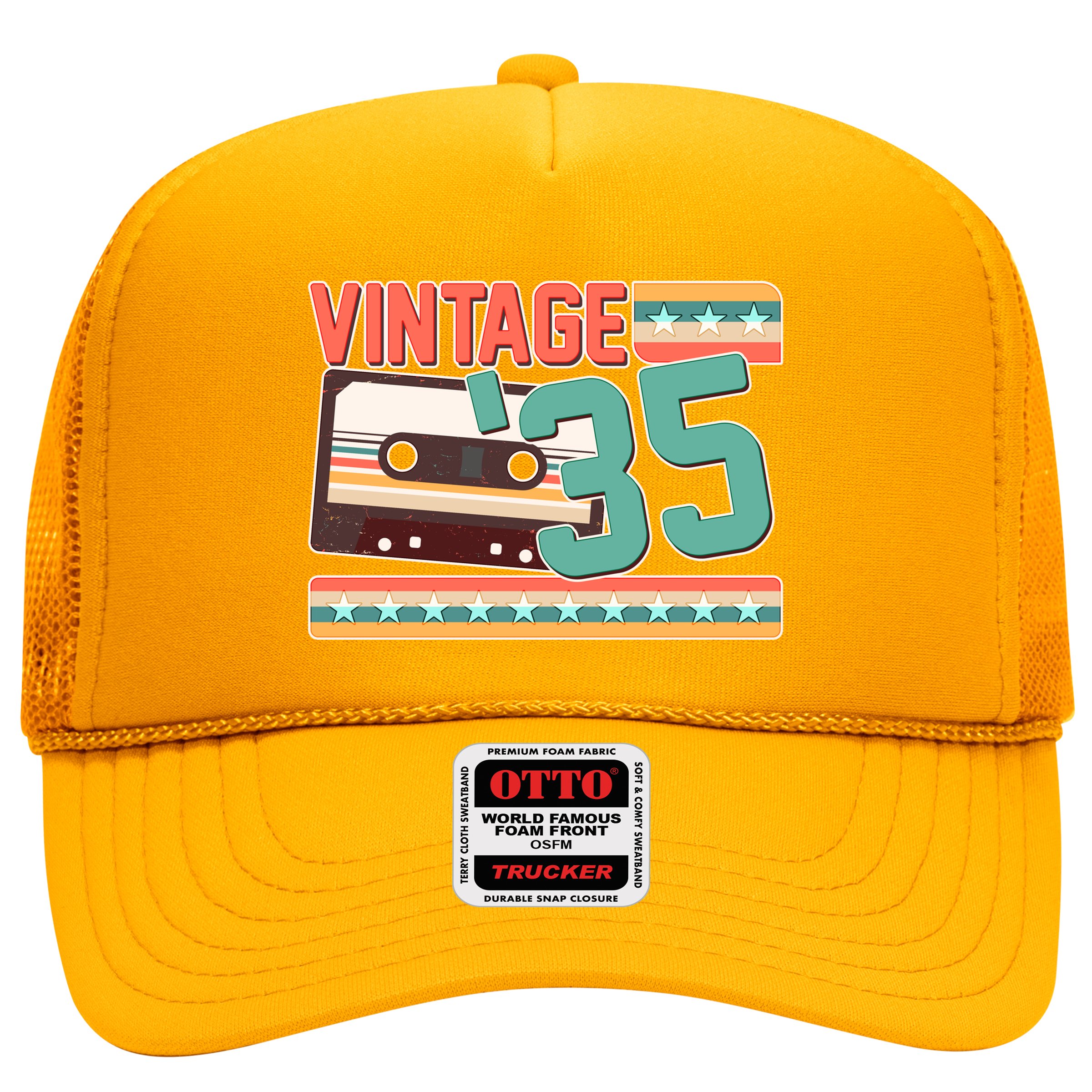 Vintage 1935 90th Birthday Cassette Tape Hat
