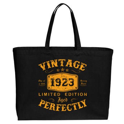 Vintage 1923 99 Birthday Gifts 99th Birthday Gifts Cotton Canvas Jumbo Tote