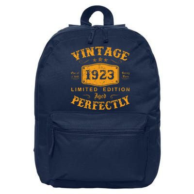 Vintage 1923 99 Birthday Gifts 99th Birthday Gifts 16 in Basic Backpack