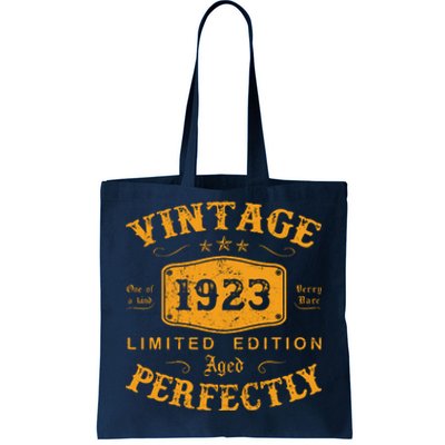 Vintage 1923 99 Birthday Gifts 99th Birthday Gifts Tote Bag