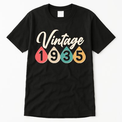 Vintage 1935 90th Birthday Retro Teardrop Design Tall T-Shirt