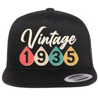 Vintage 1935 90th Birthday Retro Teardrop Design Flatbill Hat