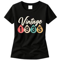 Vintage 1935 90th Birthday Retro Teardrop Design Womens T-Shirt