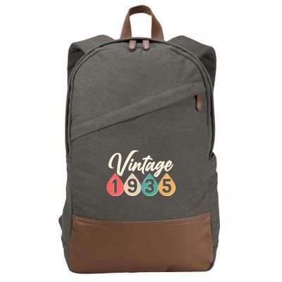Vintage 1935 90th Birthday Retro Teardrop Design Cotton Canvas Backpack