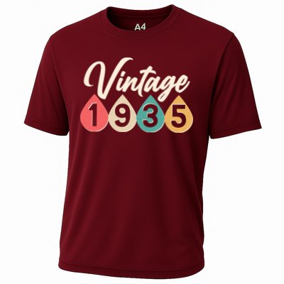 Vintage 1935 90th Birthday Retro Teardrop Design Performance Shirt